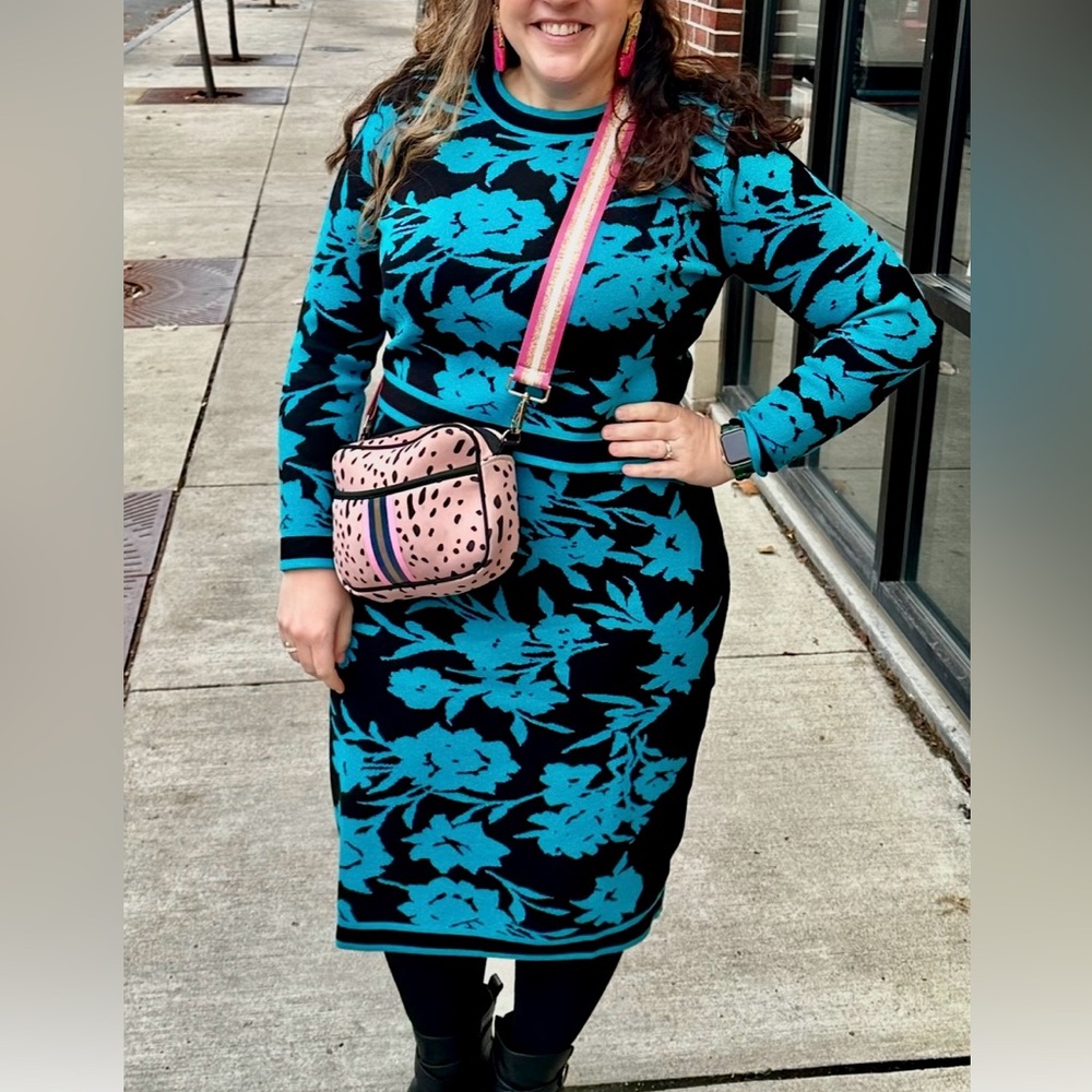 Floral Sweater Skirt Set